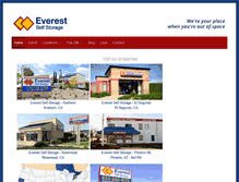 Tablet Screenshot of everestselfstorage.com